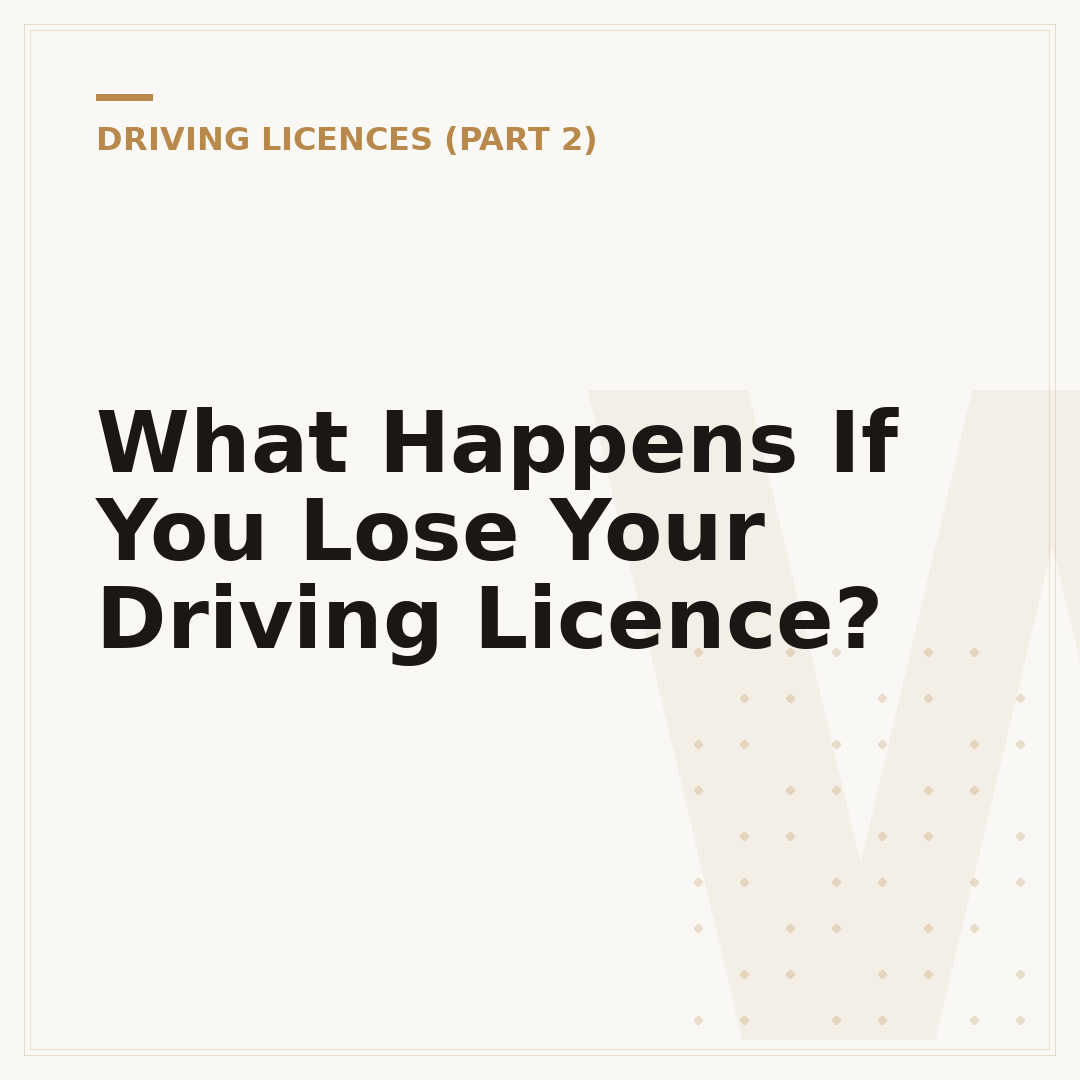 What Happens If You Lose Your Driving Licence?