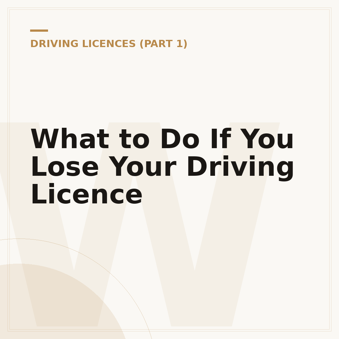 What to Do If You Lose Your Driving Licence