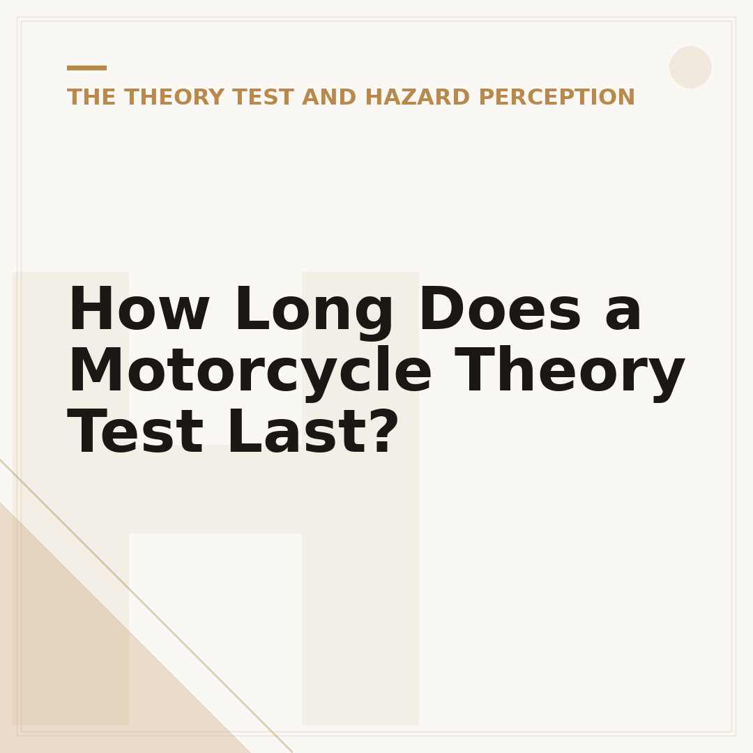How Long Does a Motorcycle Theory Test Last?