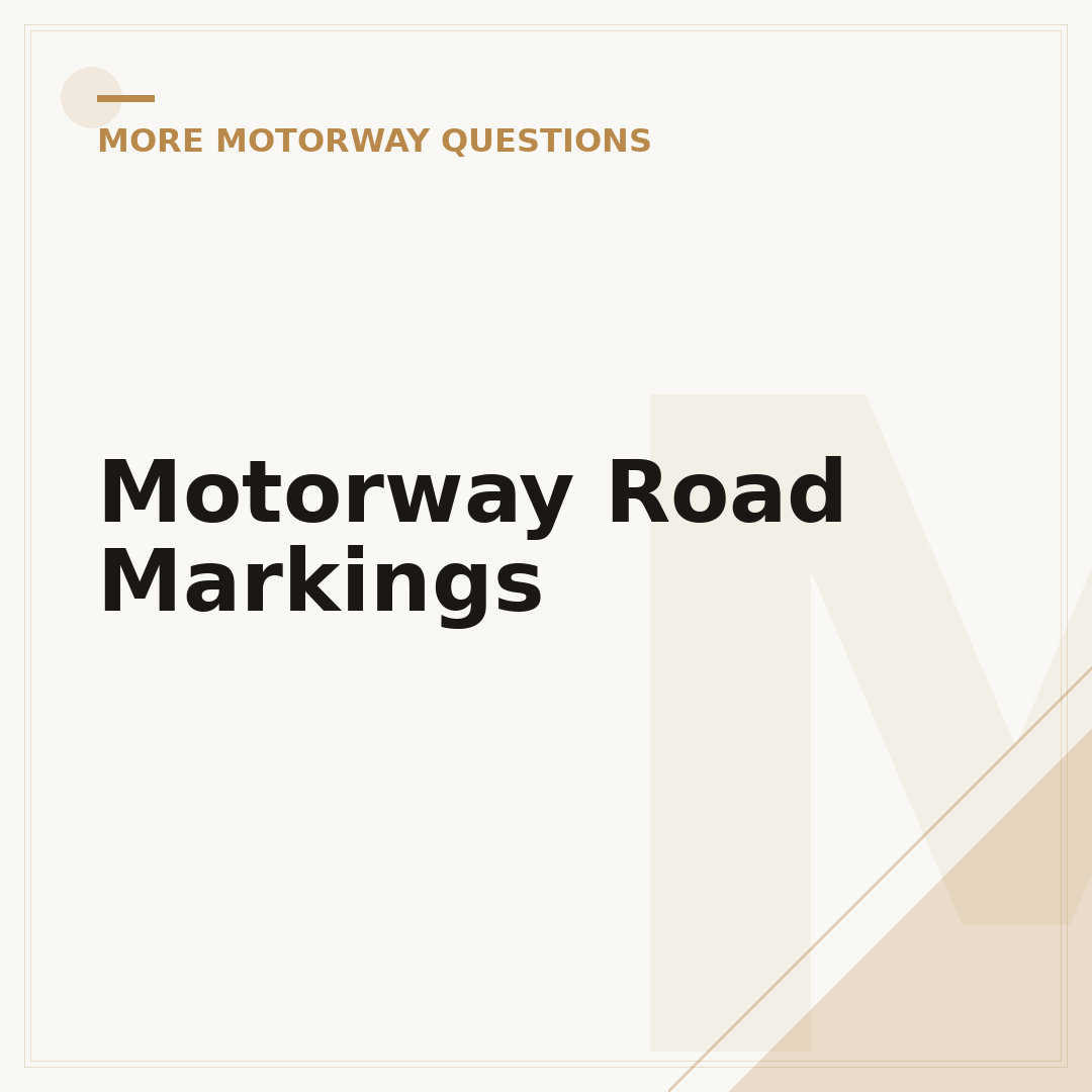 Motorway Road Markings
