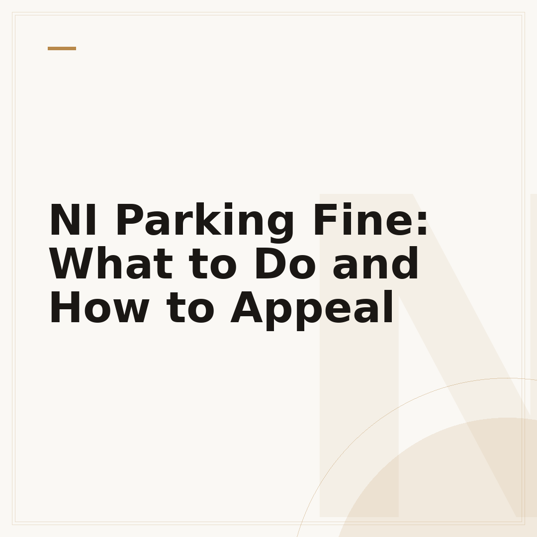 NI Parking Fine: What to Do and How to Appeal