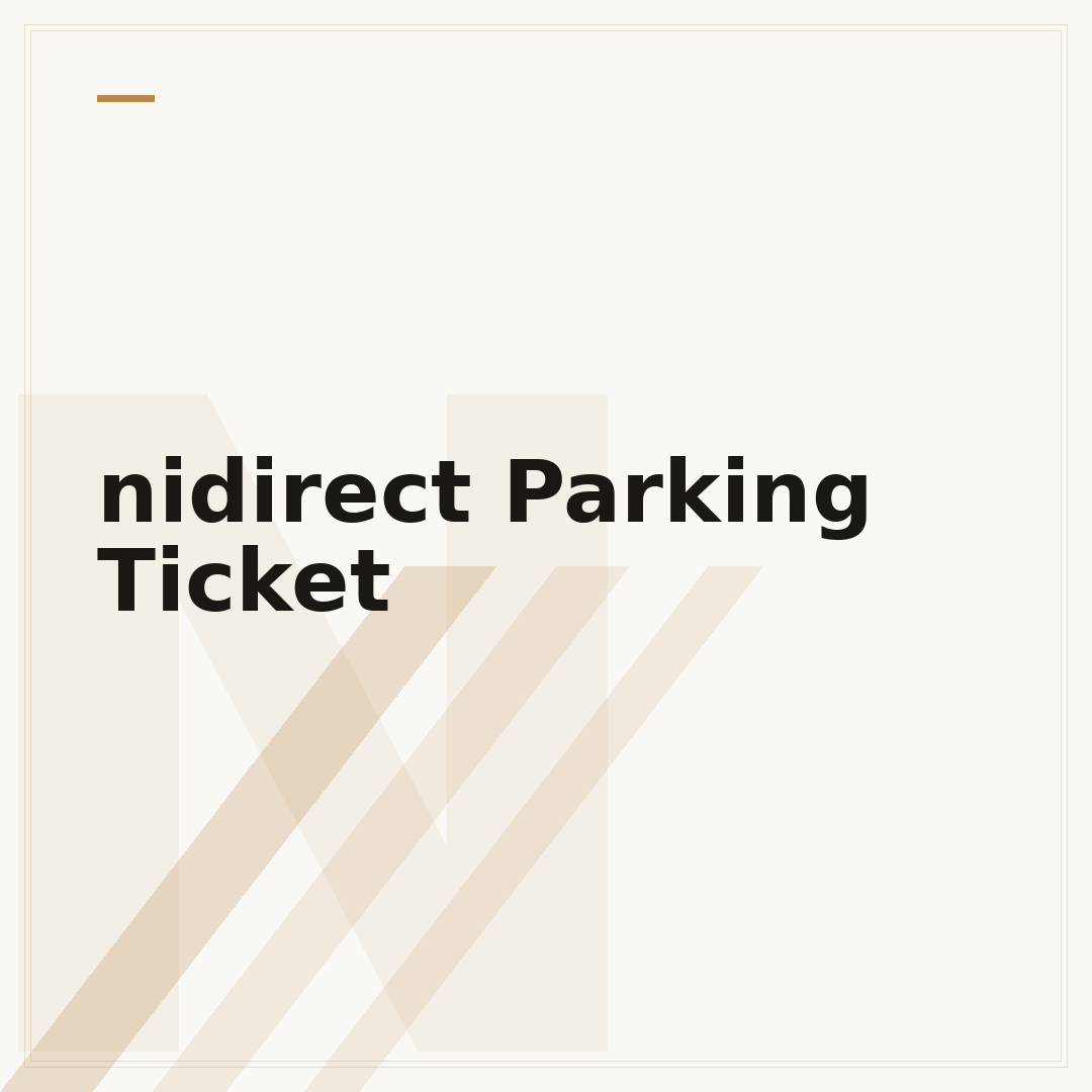 nidirect Parking Ticket