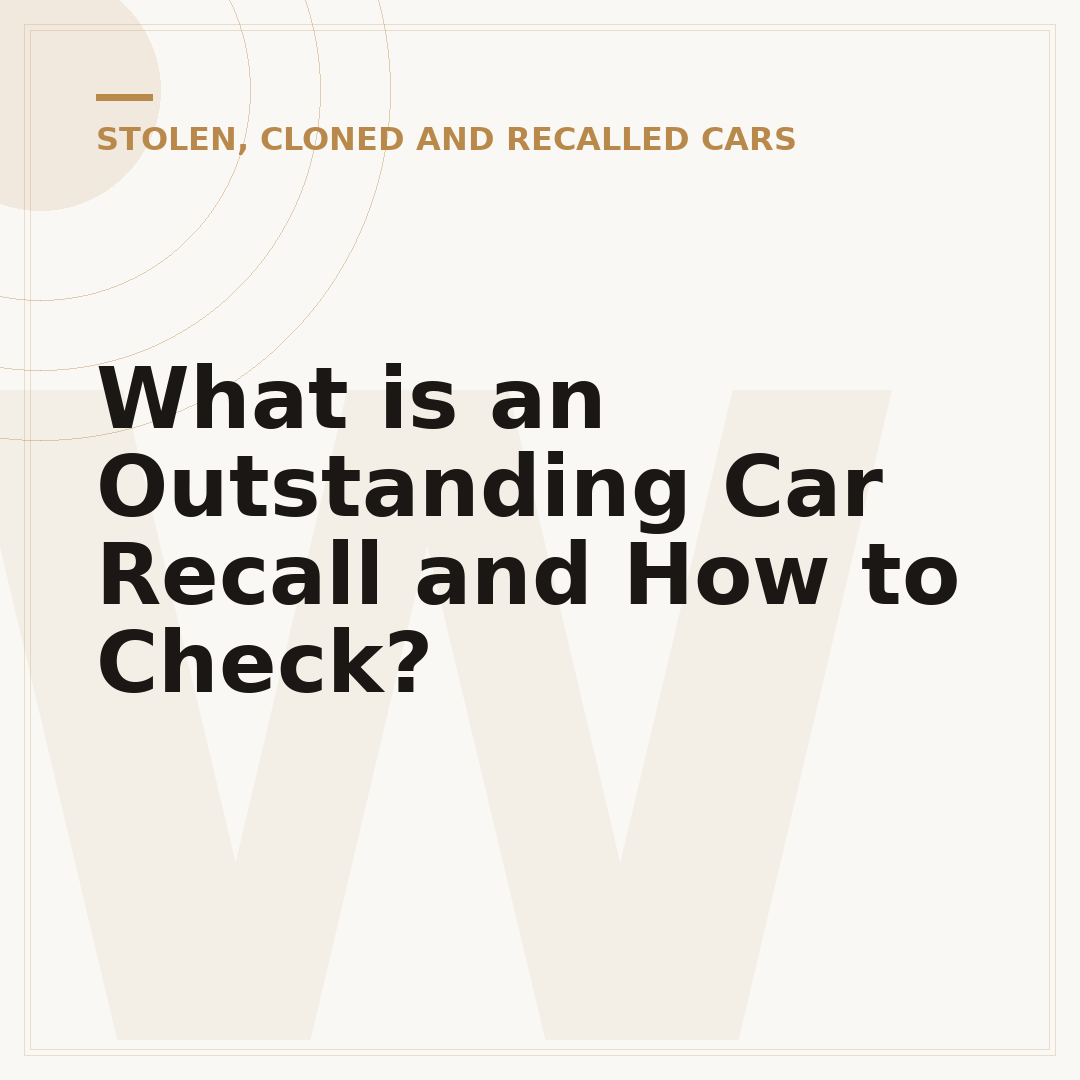 What is an Outstanding Car Recall and How to Check?