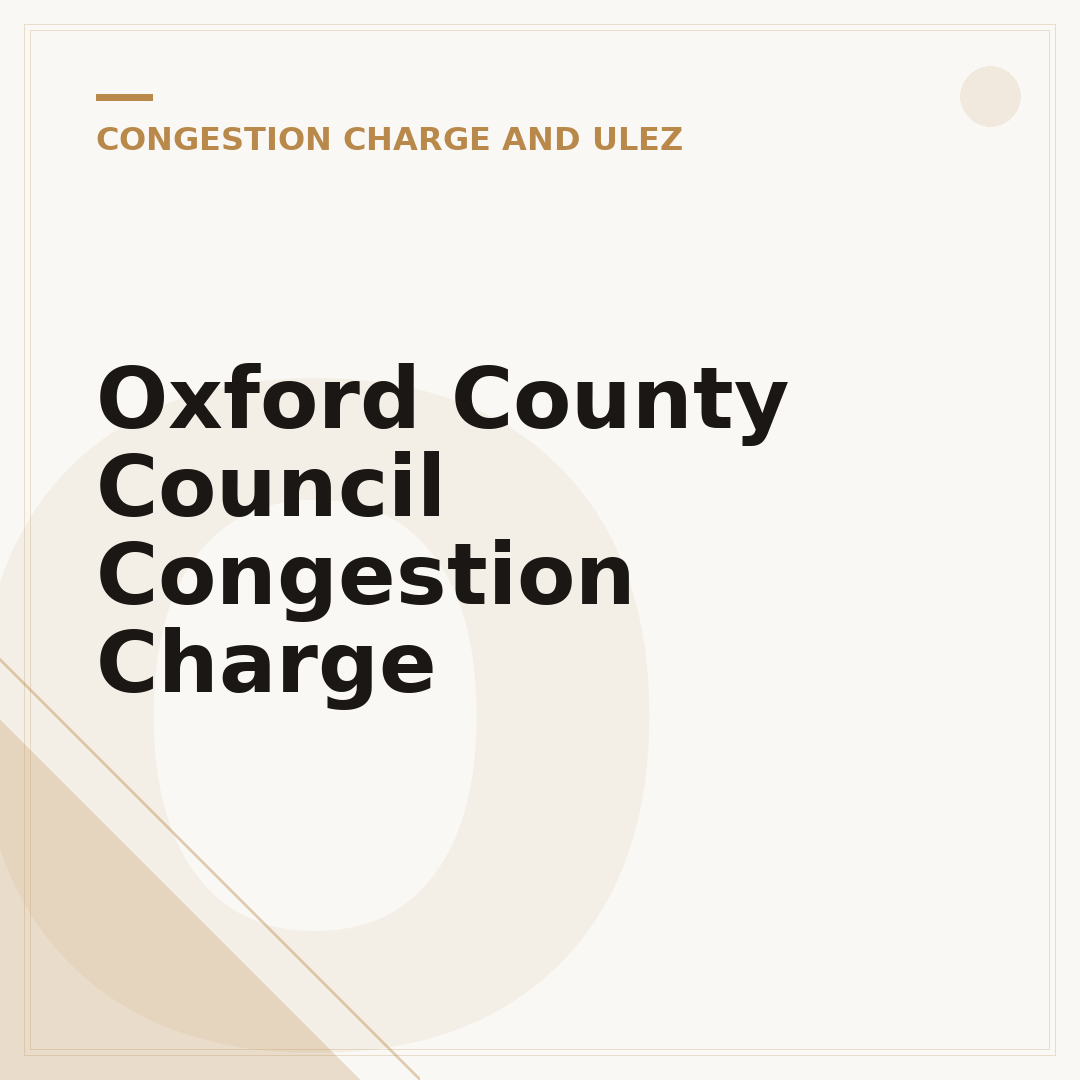 Oxford County Council Congestion Charge
