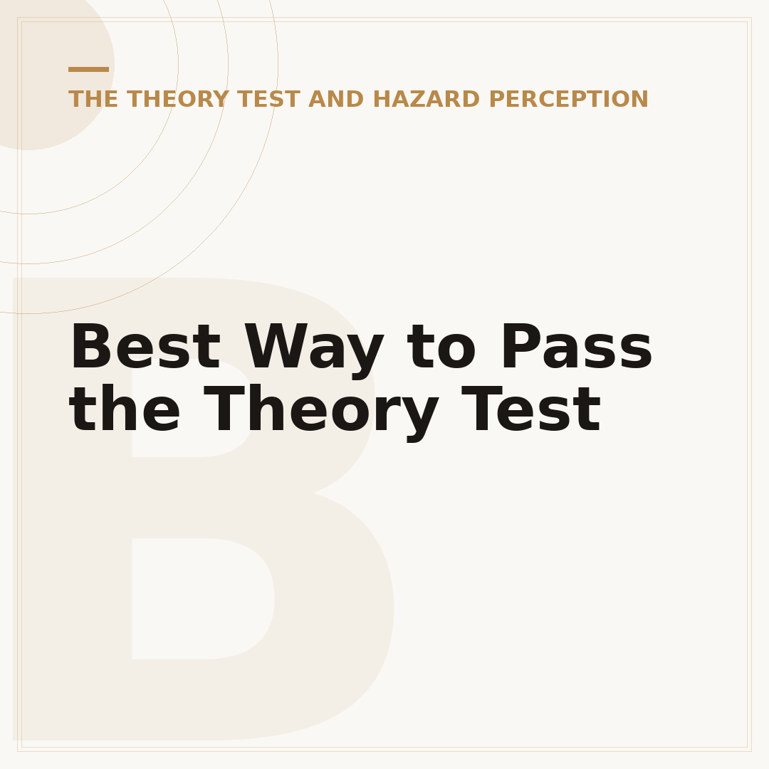 Best Way to Pass the Theory Test