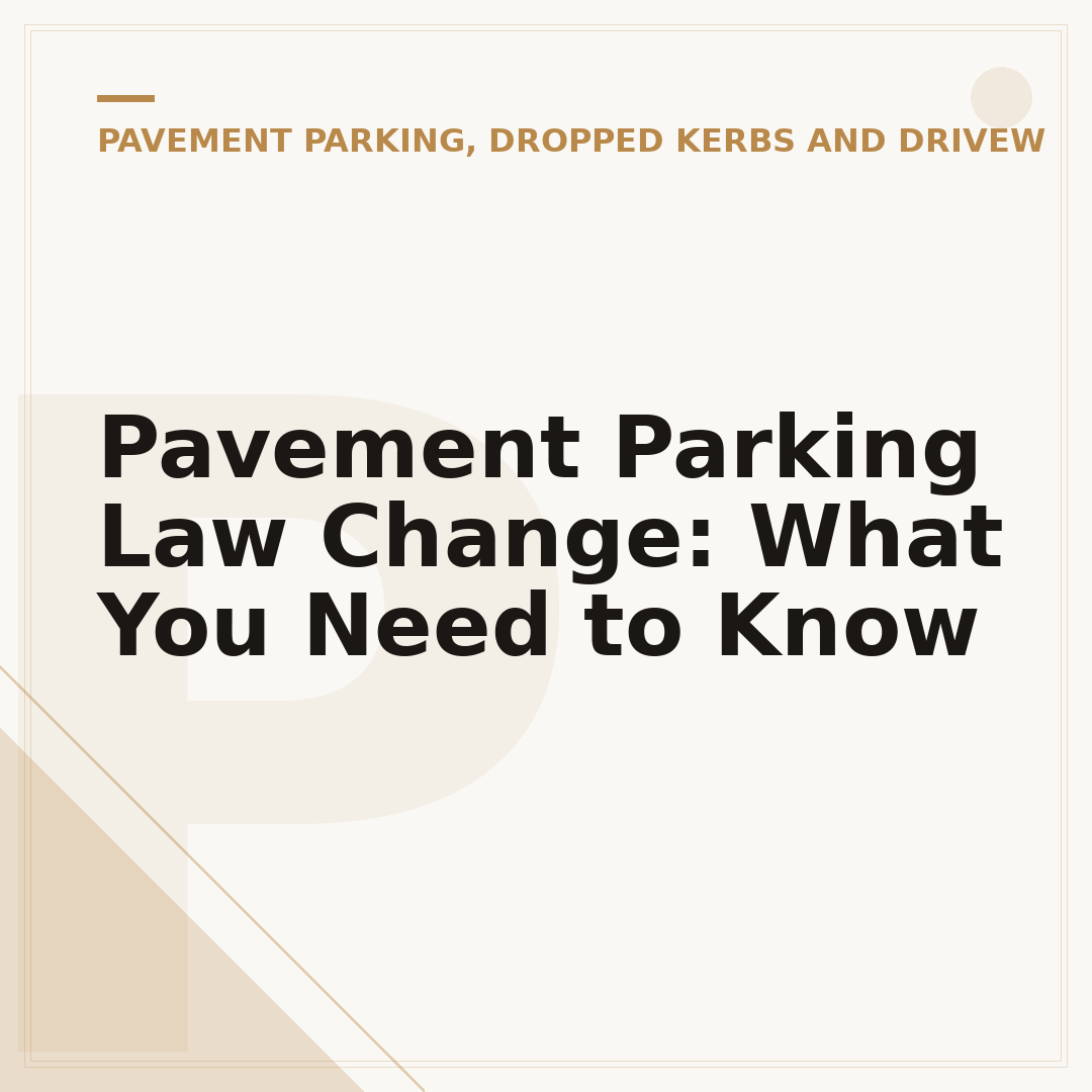 Pavement Parking Law Change: What You Need to Know