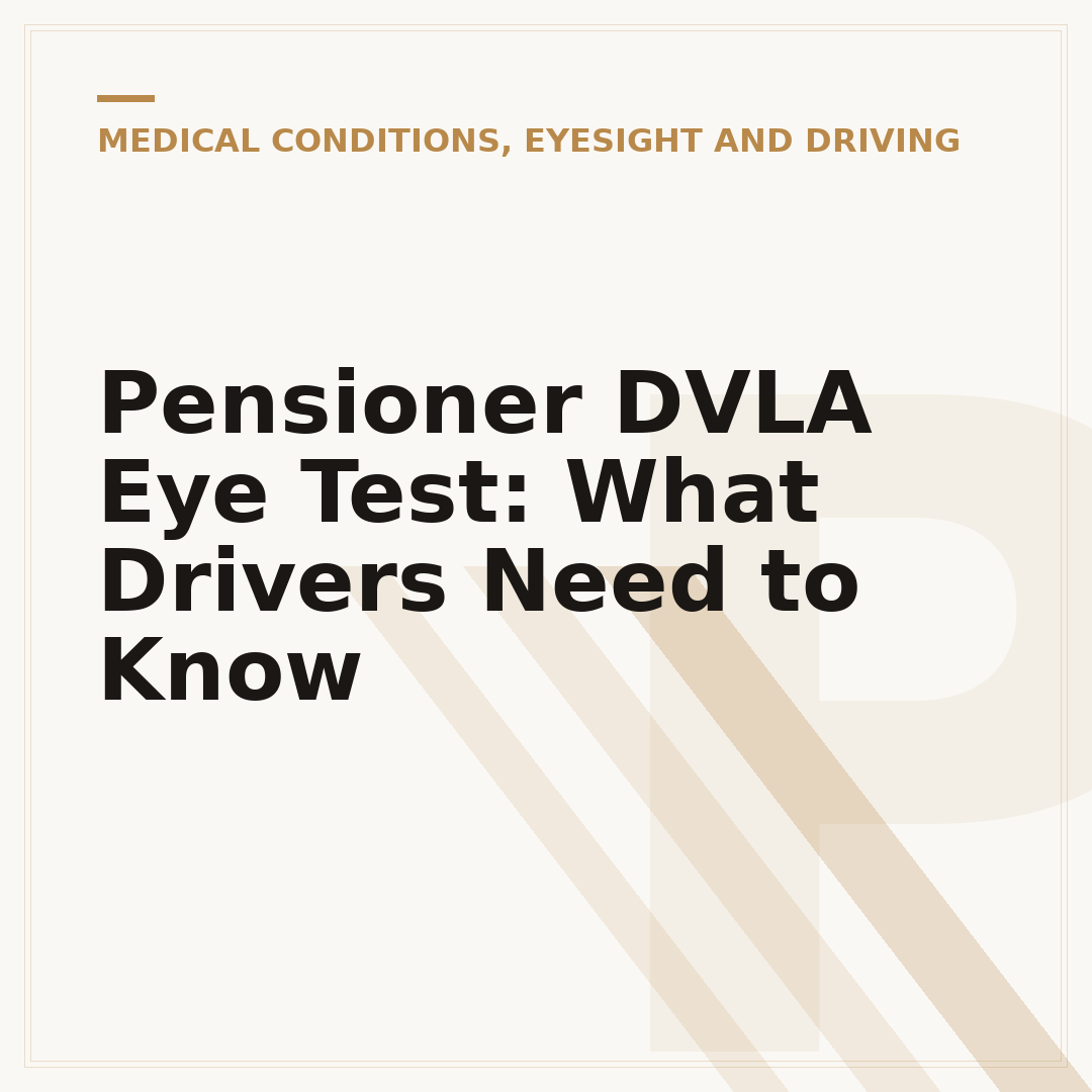 Pensioner DVLA Eye Test: What Drivers Need to Know