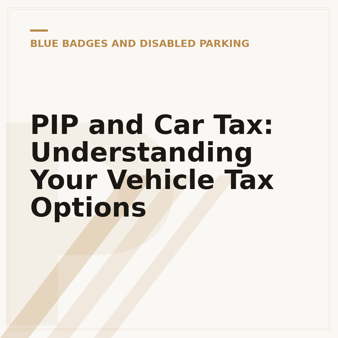 PIP and Car Tax: Understanding Your Vehicle Tax Options