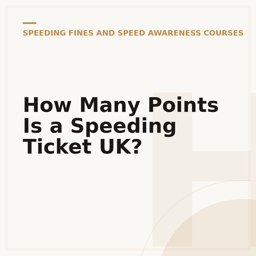 How Many Points Is a Speeding Ticket UK?
