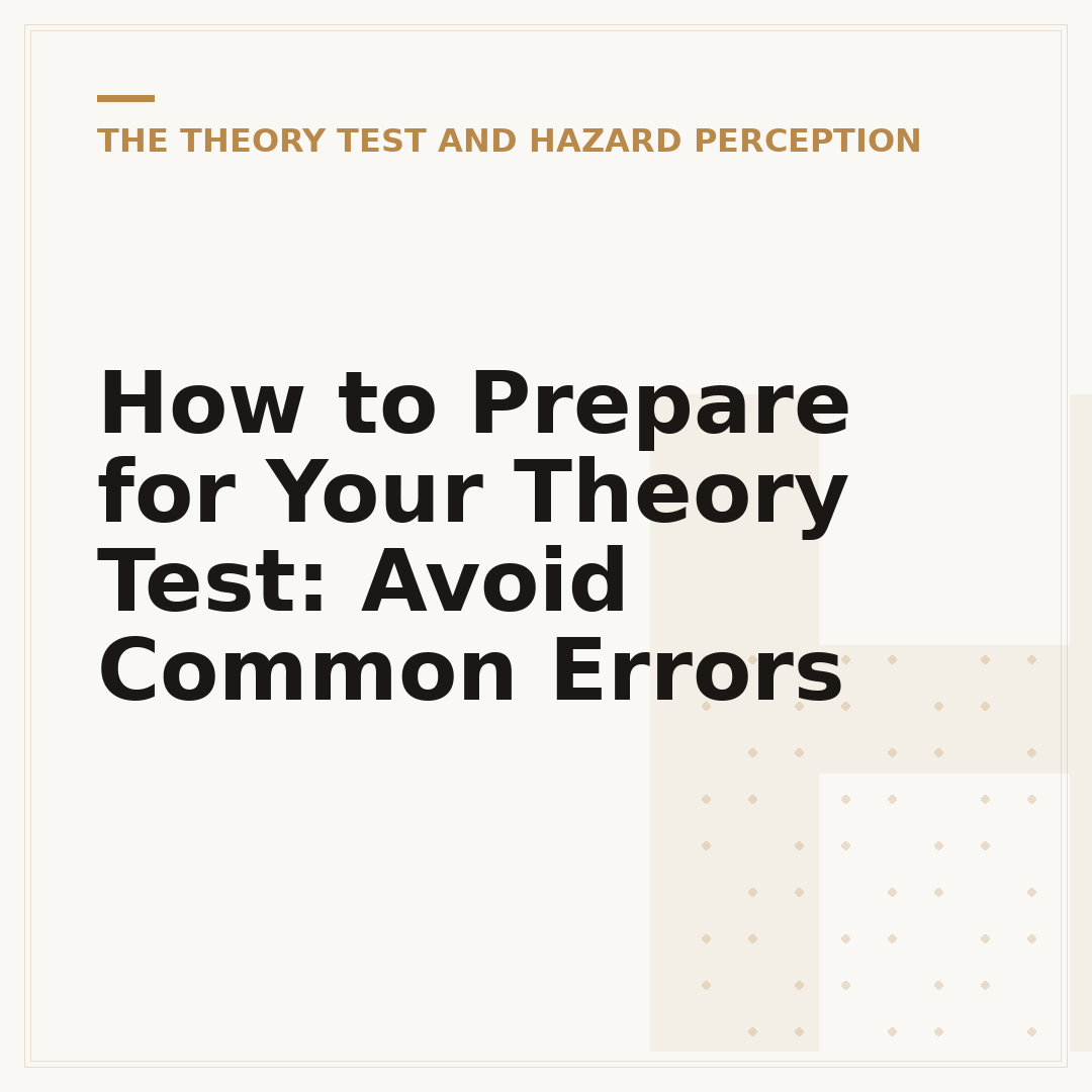 How to Prepare for Your Theory Test: Avoid Common Errors