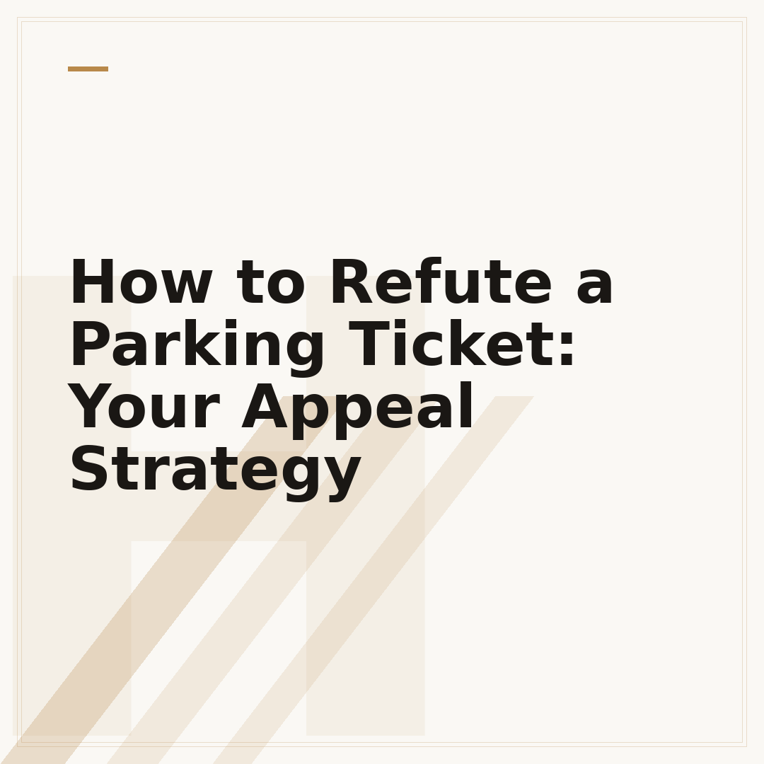 How to Refute a Parking Ticket: Your Appeal Strategy