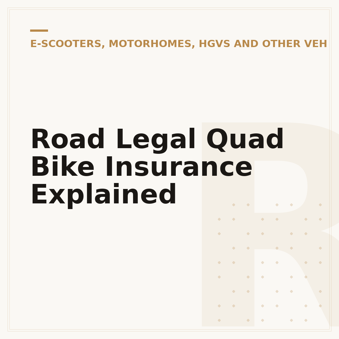 Road Legal Quad Bike Insurance Explained