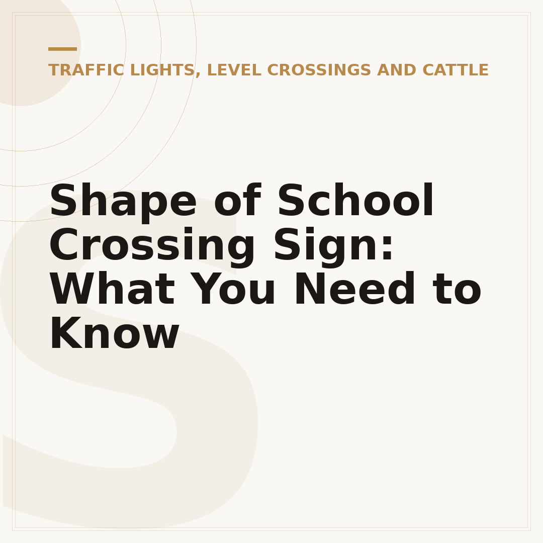 Shape of School Crossing Sign: What You Need to Know
