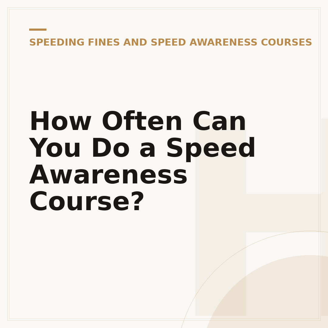 How Often Can You Do a Speed Awareness Course?