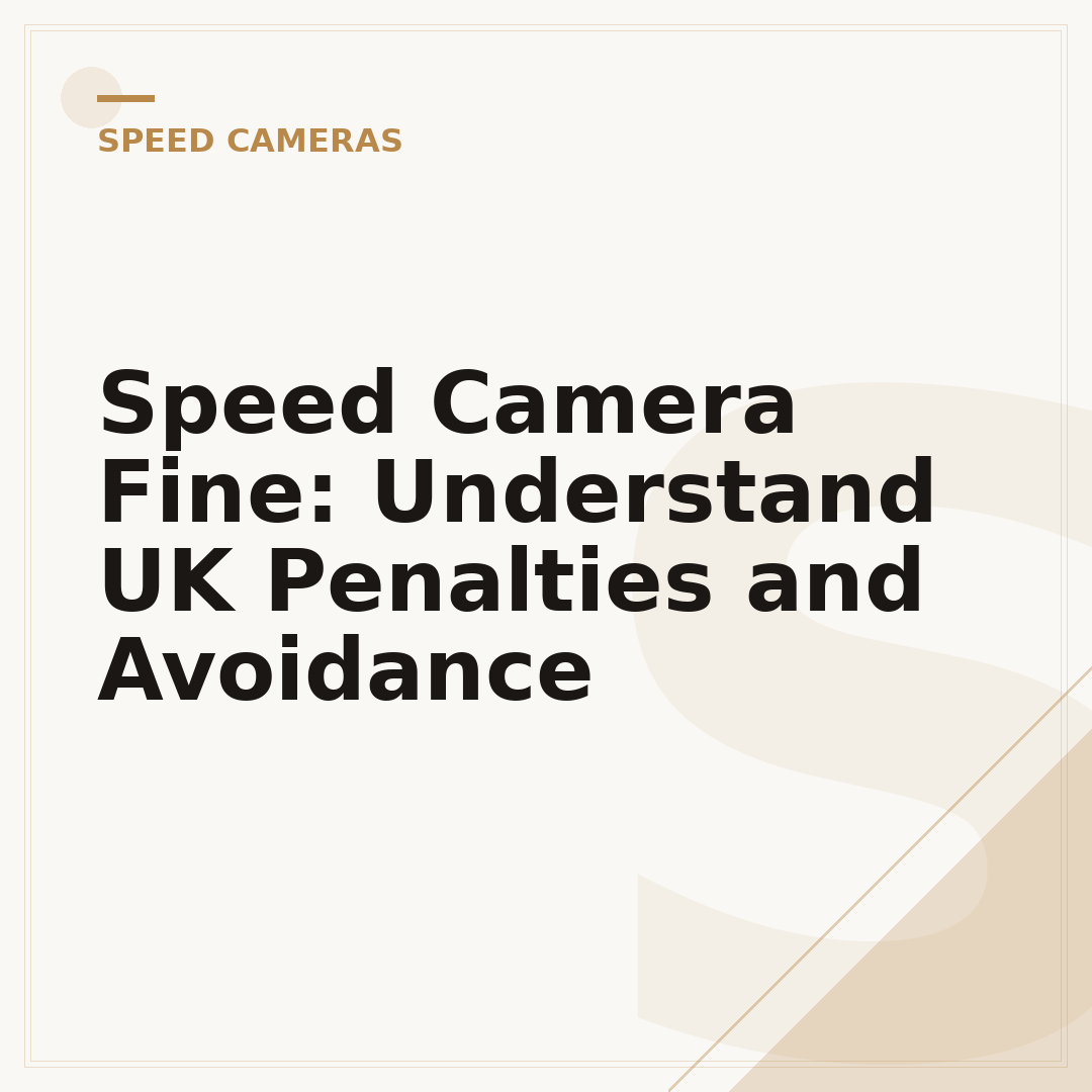 Speed Camera Fine: Understand UK Penalties and Avoidance