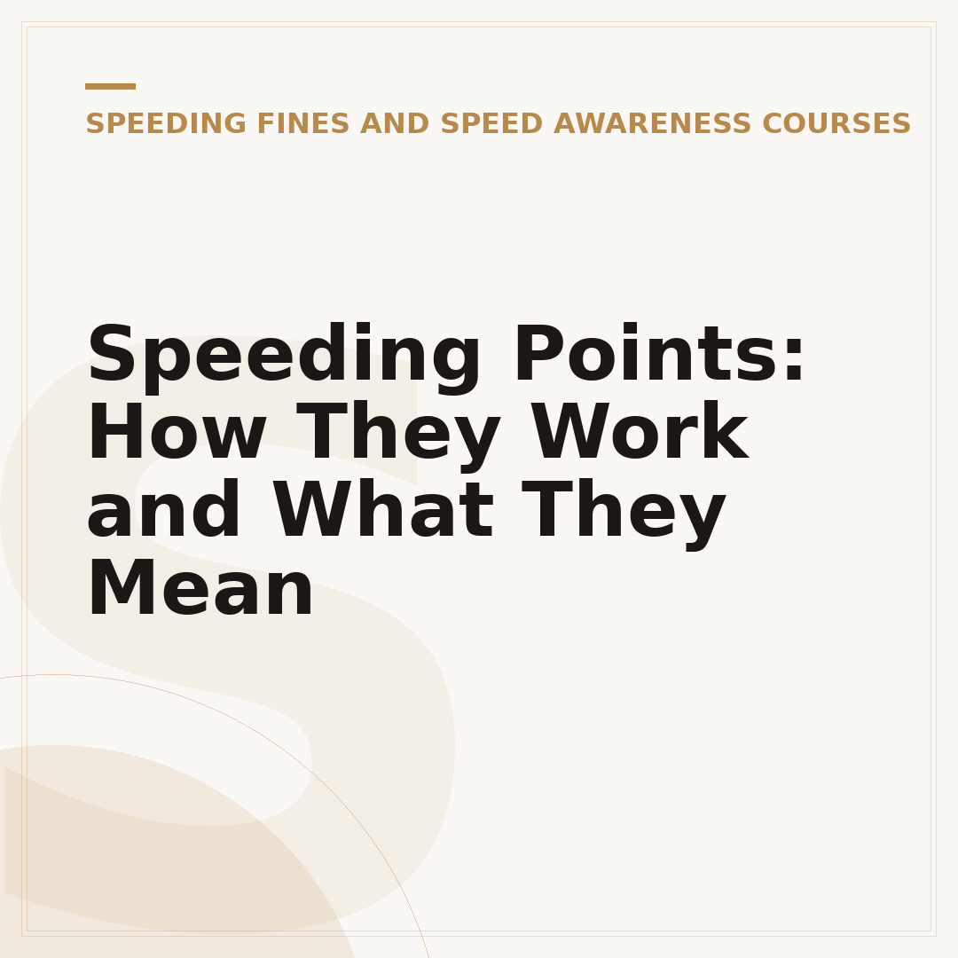 Speeding Points: How They Work and What They Mean