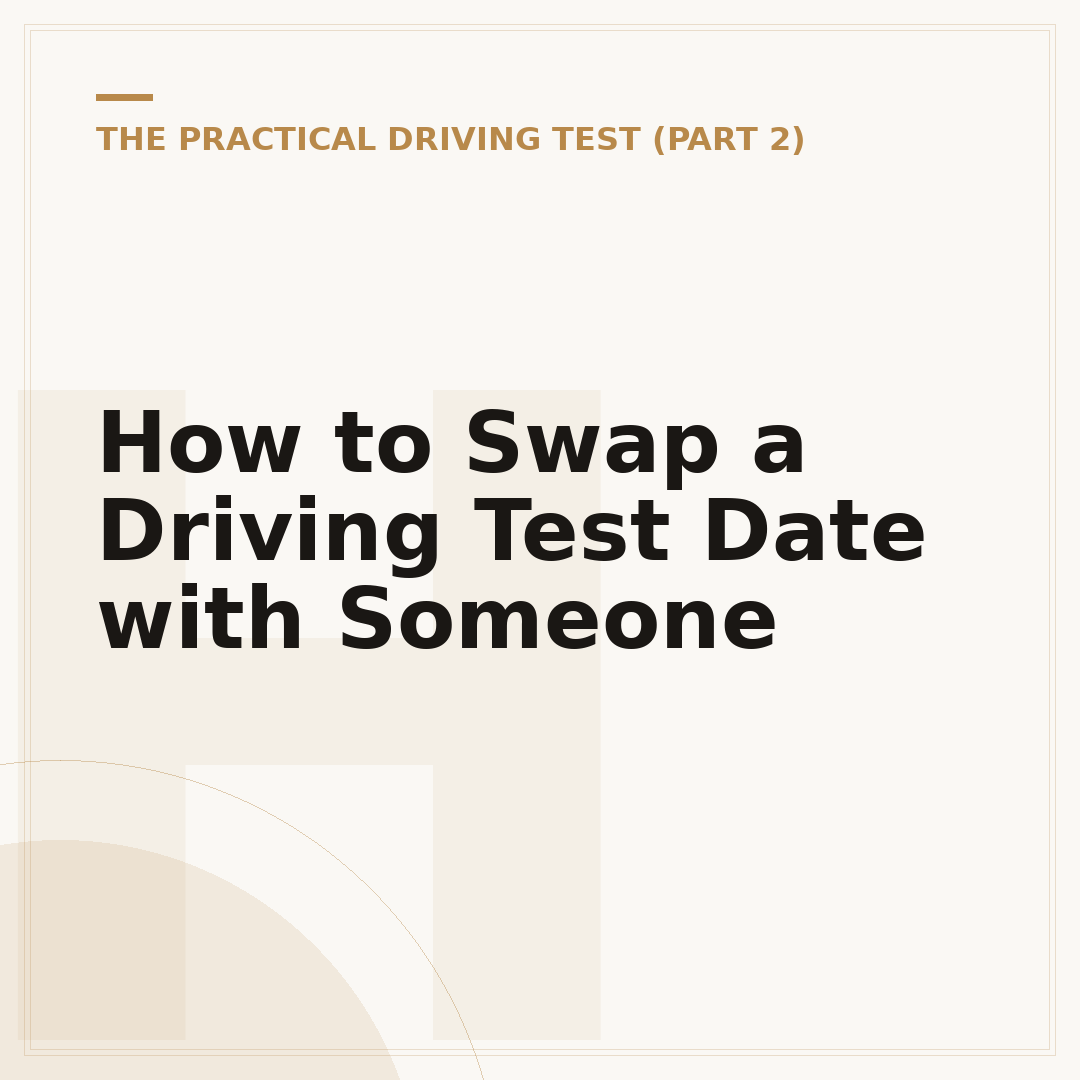 How to Swap a Driving Test Date with Someone