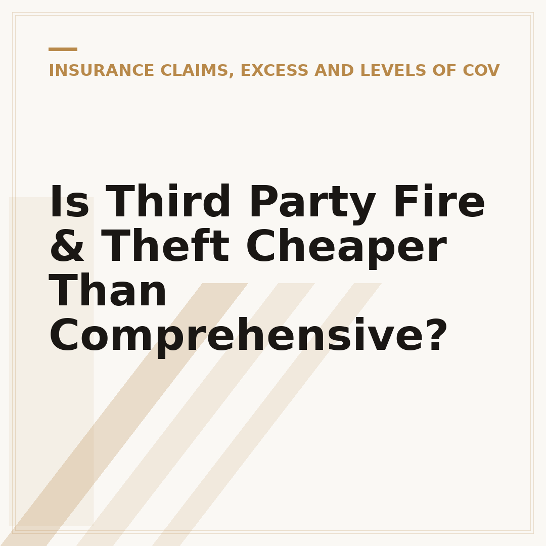 Is Third Party Fire & Theft Cheaper Than Comprehensive?
