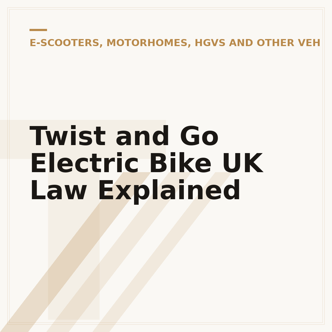 Twist and Go Electric Bike UK Law Explained
