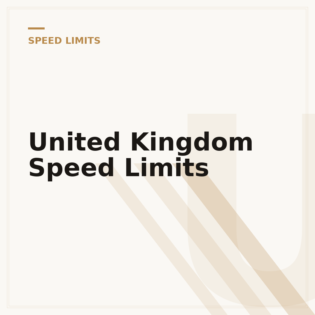 United Kingdom Speed Limits