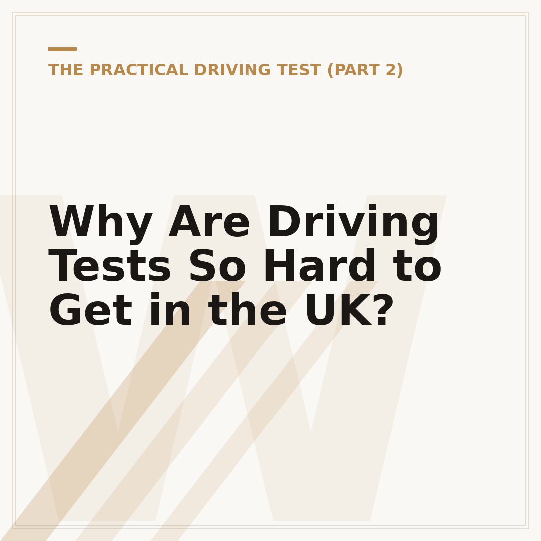Why Are Driving Tests So Hard to Get in the UK?